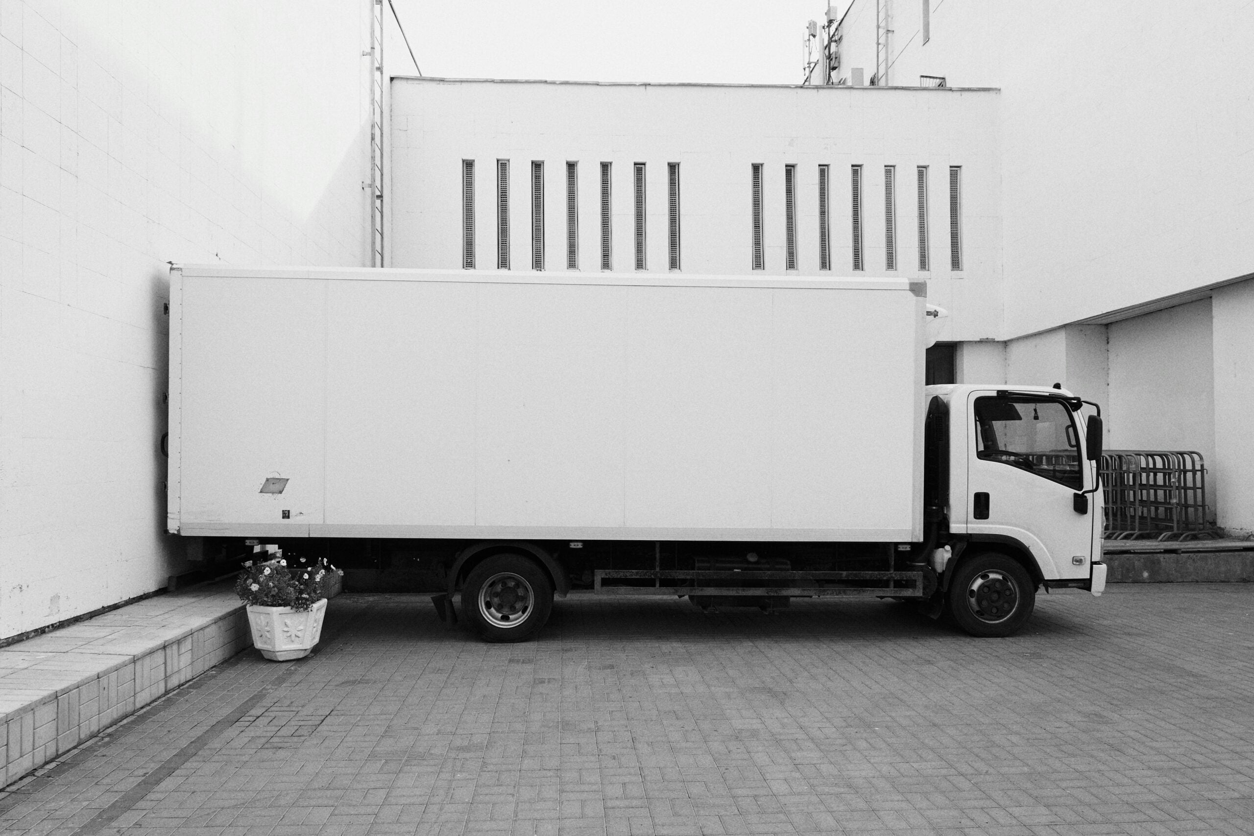 Box truck loaded for a gym equipment relocation weekend