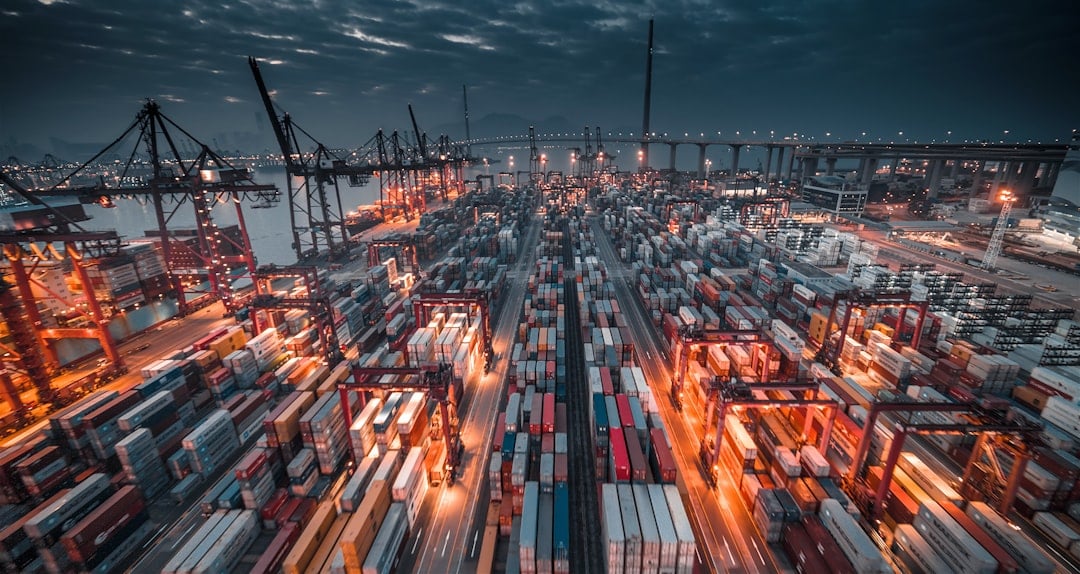 Container terminal where fitness equipment tariffs are assessed on imported freight