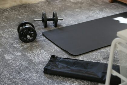 Open studio floor laid out before the personal training studio equipment order is placed