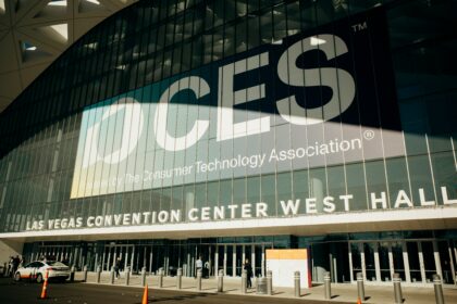 Las Vegas convention hall where commercial equipment exhibitors show racks and cardio