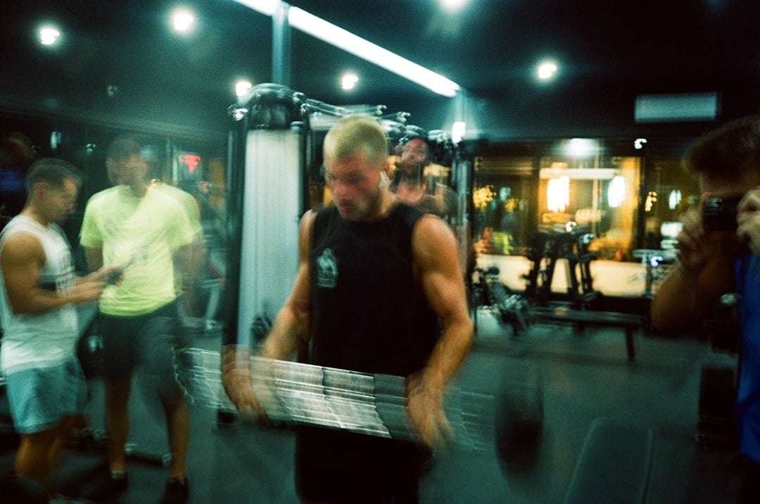 A member training during a peak block, the visit that fitness facility foot traffic data counts