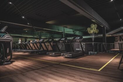 Commercial treadmill row of the kind that triggers equipment safety reporting duties